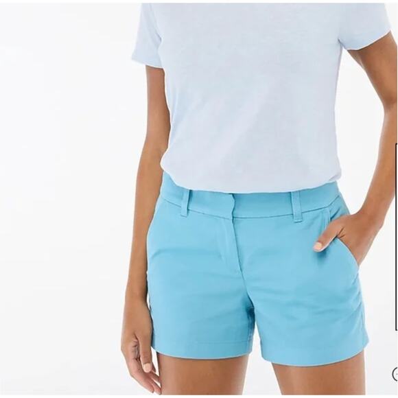J. Crew Pants - NWT J. Crew 5" Classic Chino Shorts Blue 6 H1453 Teal Travel Beach Cruise